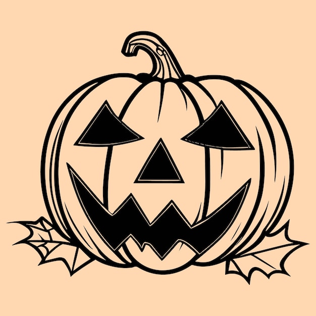 Free vector hand drawn pumpkin silhouette illustration