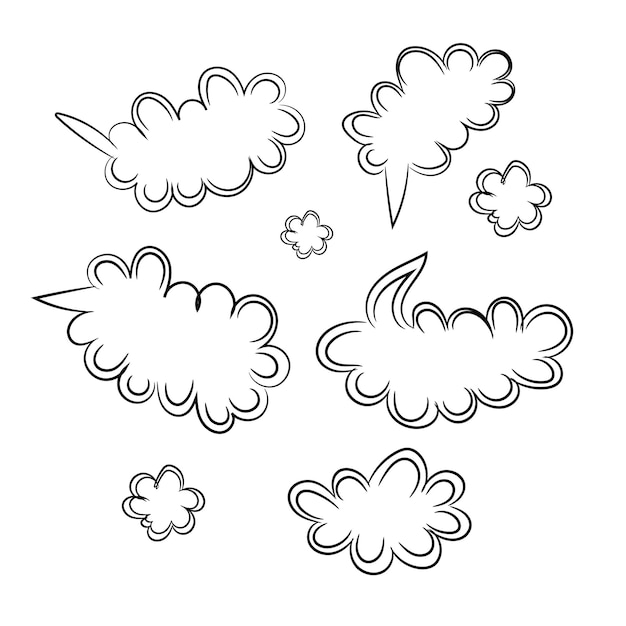 Free vector hand drawn simple flower outline illustration