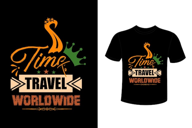 Free vector hand drawn travel adventure camp trip vacation camp lettering , travel t shirt design