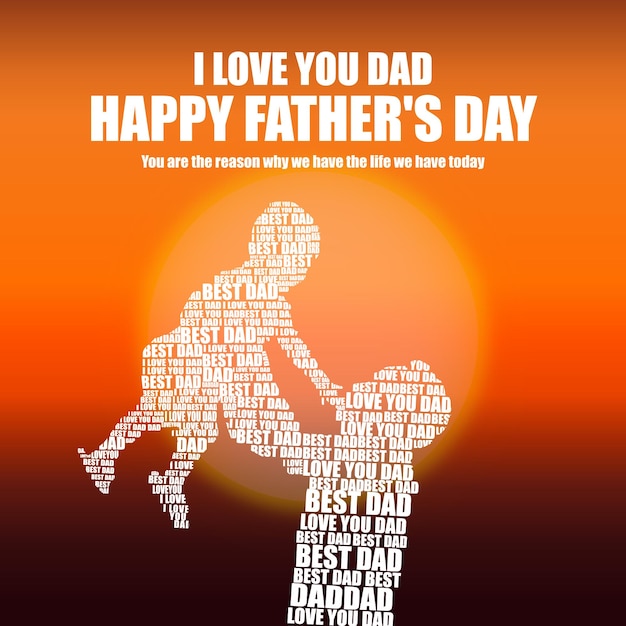 Free vector happy fathers day