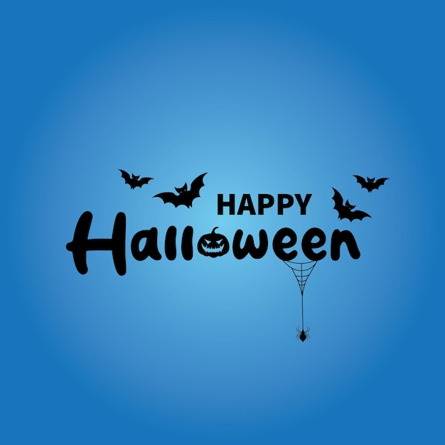 Free vector happy halloween lettering holiday calligraphy for banner poster greeting