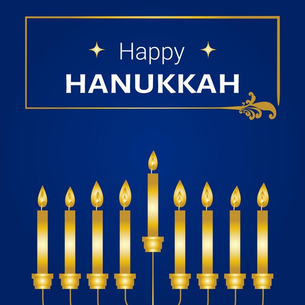 Free vector happy hanukkah banner design