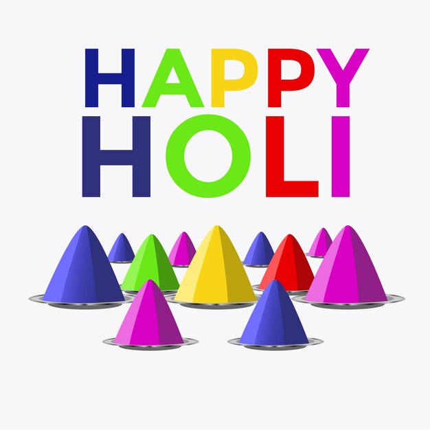 Free vector happy Holi celebration wishes social media design