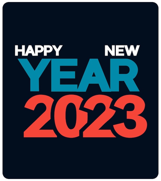 Free vector happy new year 2023 text design for brochure design template