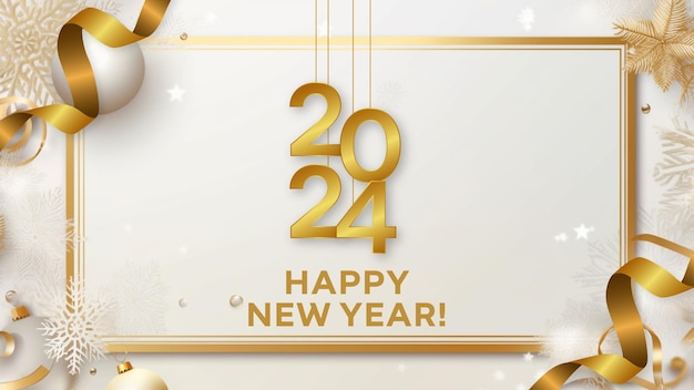 Free vector happy new year 2024 background