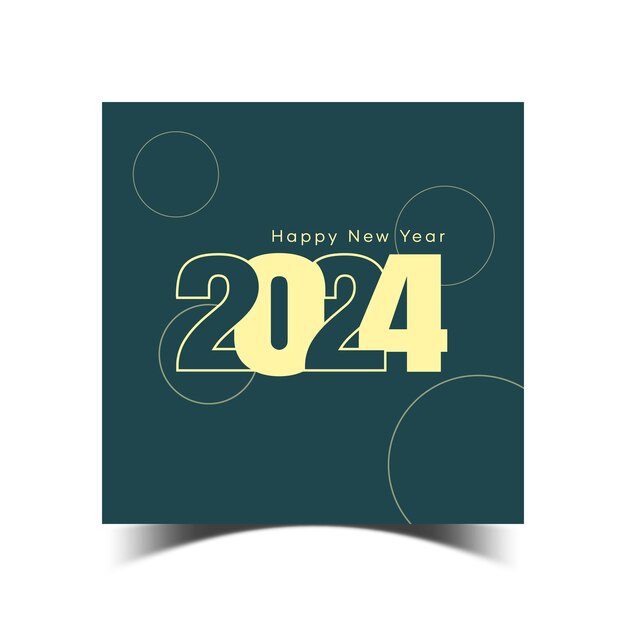 Free vector happy new year 2024 Banner design Template