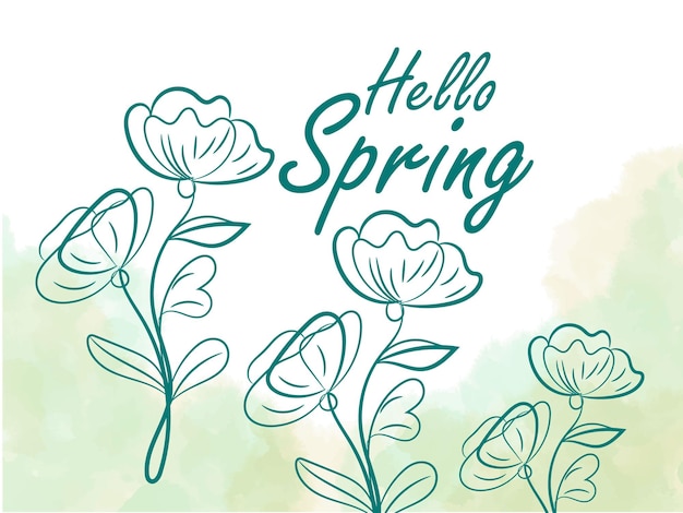 Free vector hello spring background