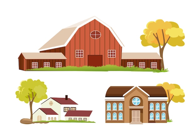 Vector free vector house and hut illustrations