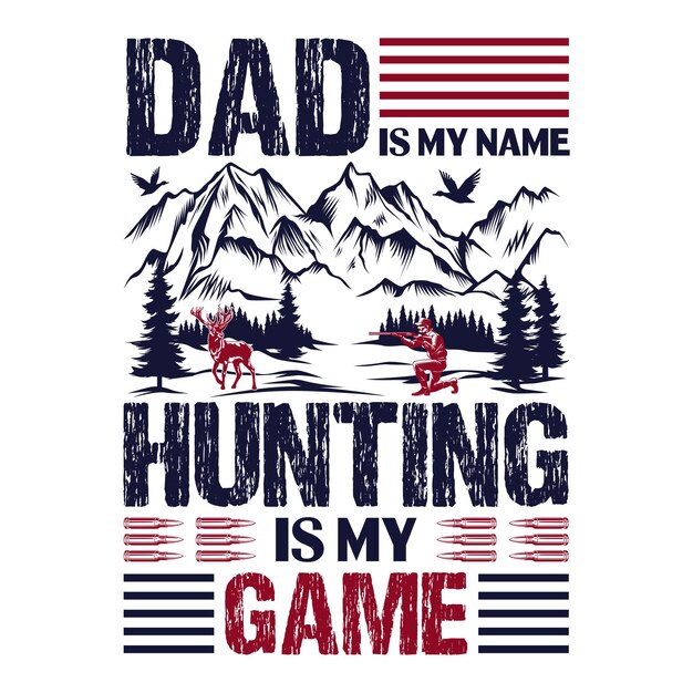 Vector free vector hunting tshirt design