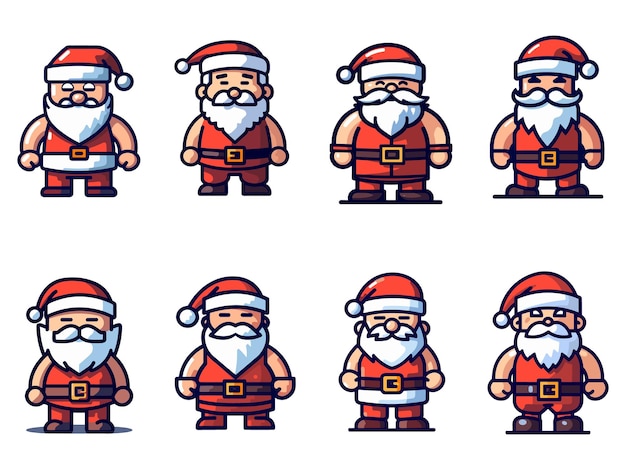 Vector free vector icon santa claus bold outline