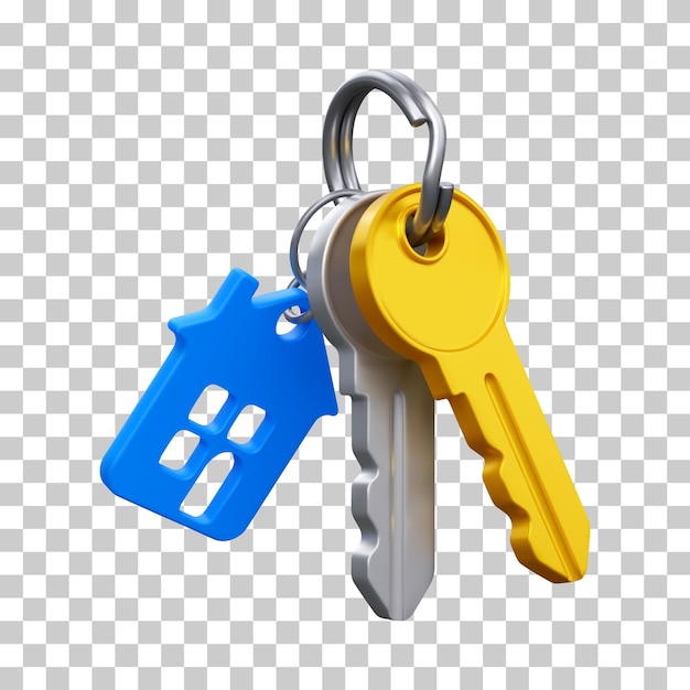 Free vector illustration of 3d house keys