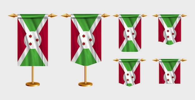 Illustrazione vettoriale gratis della bandiera del burundi