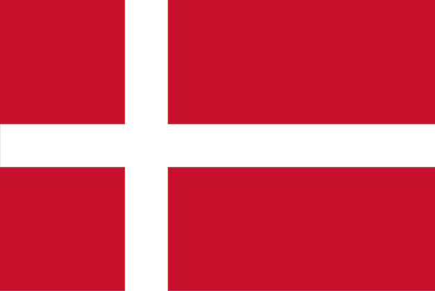 Vector free vector illustration of denmark flag