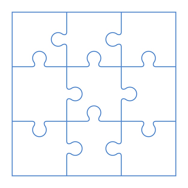 Vector free vector illustration of jigsaw puzzle icon
