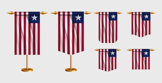 Vector free vector illustration of liberia flag