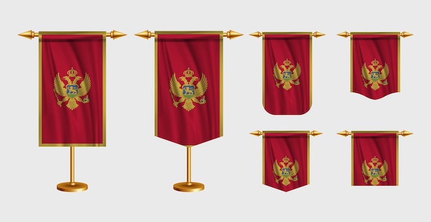 ベクトル モンテネグロの国旗の無料ベクトルイラスト