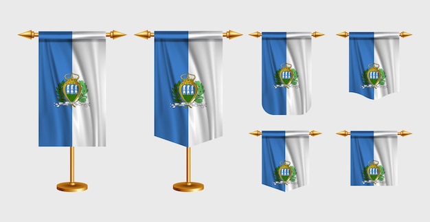 Вектор Бесплатная векторная иллюстрация флага сан-марино