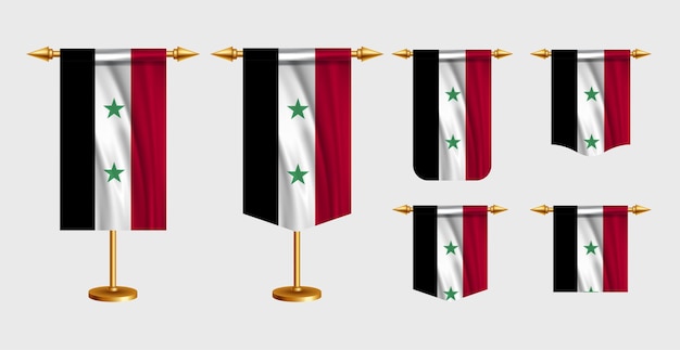 Free vector illustration of Syria flag