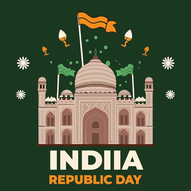 Vector free vector india republic day design ai generated