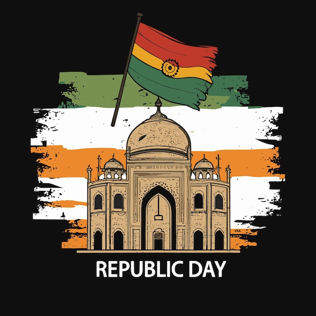 Free vector india republic day design ai generated