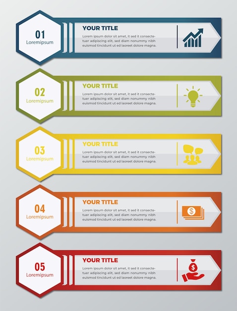 Free vector infographic business banner template design