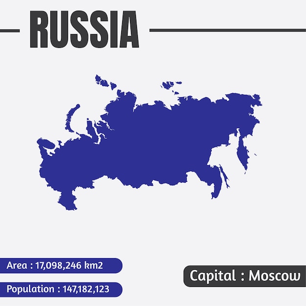 Vettore infografica vettoriale gratuita mappa della russia