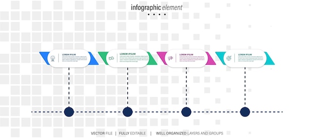 Бесплатная векторная инфографическая коллекция шагов плоского дизайна