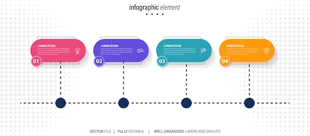 Infografica vettoriale gratuita collezione di passi design piatto