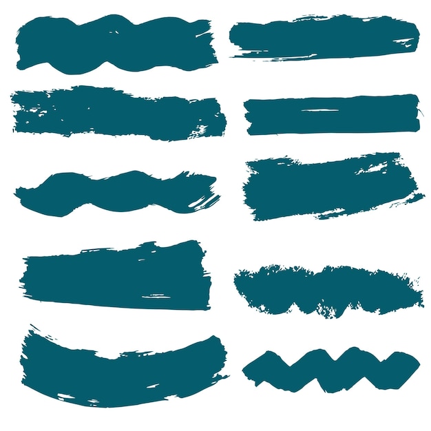 Vector free vector ink brush stroke collection