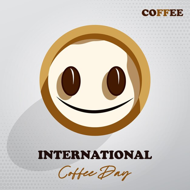 Free vector international day of coffee