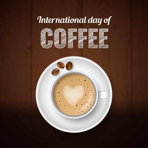 Free vector international day of coffee