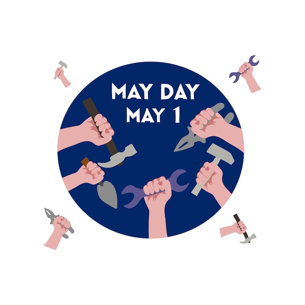 Free vector international labor day may day