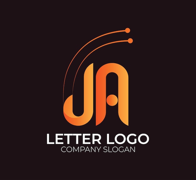 Free vector JA letter logo