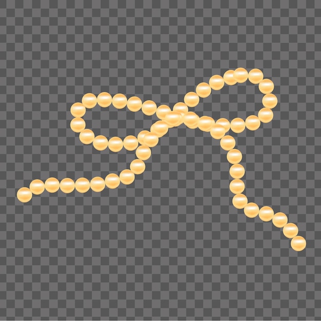 Free vector jewelry accessories pearl ribbon