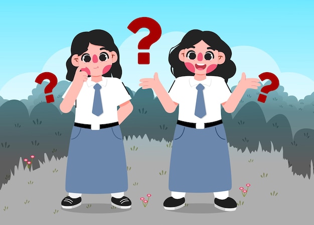 Free vector junior high school question