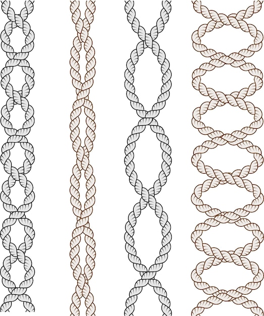 Free Vector Knotted Rope Jute Art Illustration