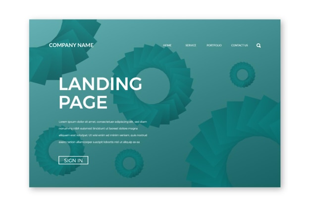 Vector free vector landing page template