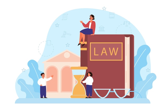 Free vector Law blogging illustration