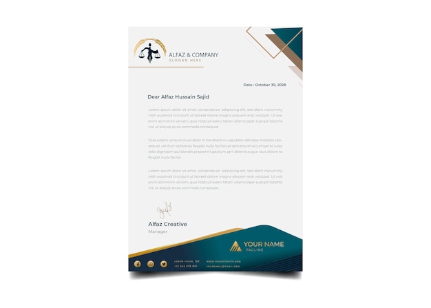 Vector free vector letterhead design illustration