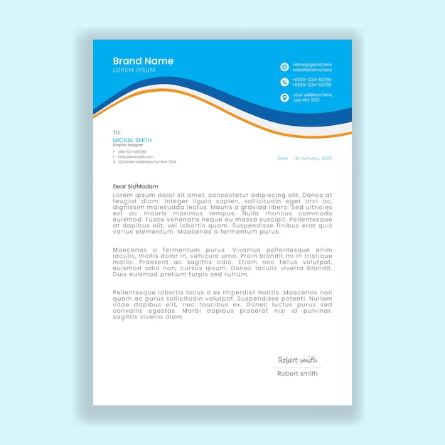 Premium Vector | Free vector letterhead template