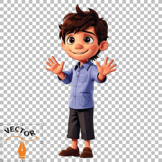 Free Vector Little Boy Waving Hand Download RoyaltyFree Illustrations