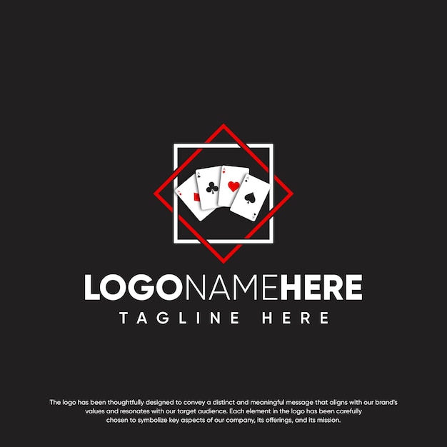 Free vector logo poker template design