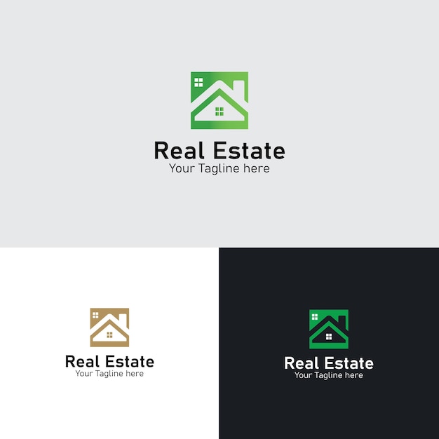 Free vector logo for real estate home