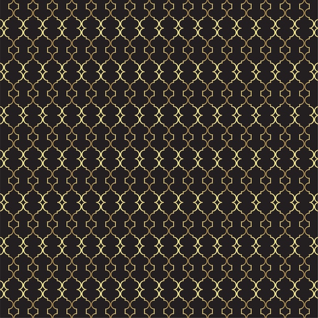 Premium Vector | Free vector luxurious art deco pattern in golden