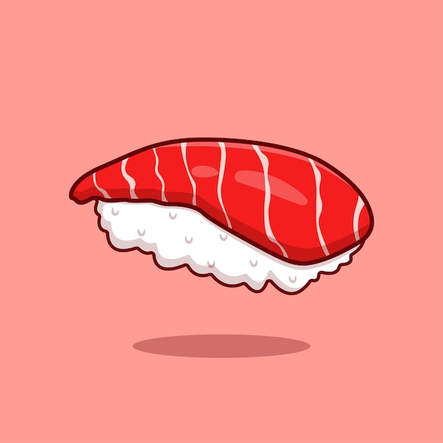 Free vector maguro salmon food illustration for restaurant japanese menu or banner poster tamplate