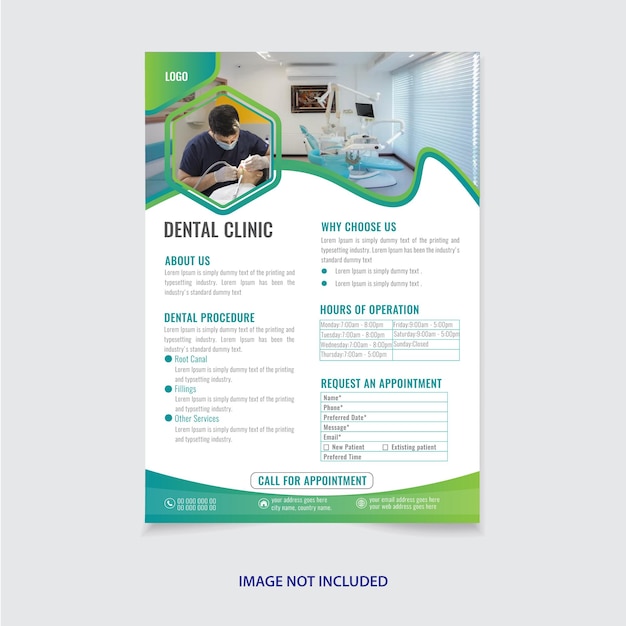 Free Vector medical care poster and flyer template design