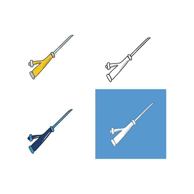 free vector Medical Clinical Catheter Icon vector illustration