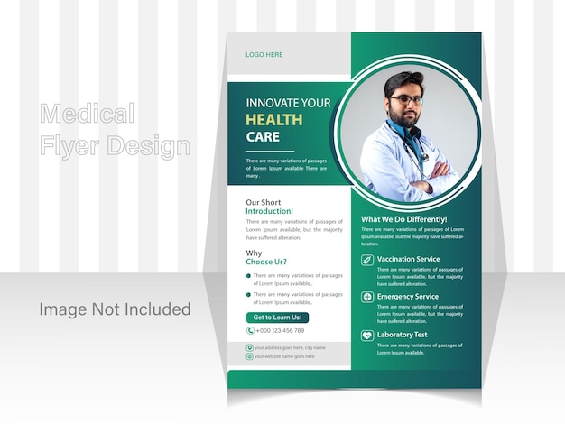 free vector medical flat flyer template