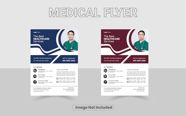 Free Vector medical flyer template