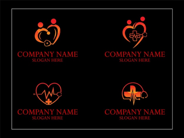 Free vector medical logo design template or Cross health care logo design